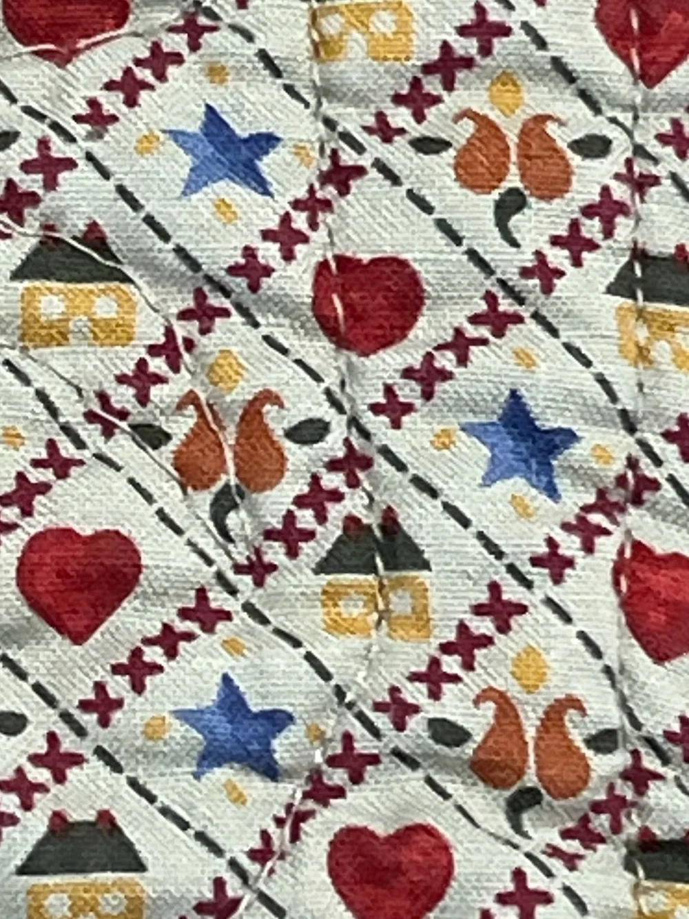 Hand Crafted cream patchwork